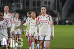 28.10.2026, Unterhaching, Bayern, Deutschland. UEFA Womens Champions League: FC Bayern Frauen gegen Real Madrid Frauen. Spielort: Sportpark Unterhaching. UWCL Ligaphase, 3. Spieltag, Saison 2026/27. Signe Bruun (Real Madrid Frauen) nachdenklich, ernst, fokussiert