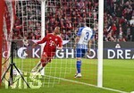 28.10.2026, Fussball DFB-Pokal 2026/2027, 2.Runde, FC Bayern München - 1.FC Magdeburg, in der Allianz-Arena München. Michael Olise (FC Bayern München) trifft zum 1:0


