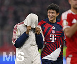 28.10.2026, Fussball DFB-Pokal 2026/2027, 2.Runde, FC Bayern München - 1.FC Magdeburg, in der Allianz-Arena München. v.l. Michael Olise (FC Bayern München) und Min-jae Kim (Bayern München, Minjae Kim) 


