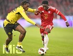 31.10.2026, Fussball Bundesliga 2026/2027, 8.Spieltag, FC Bayern München - Borussia Dortmund, in der Allianz-Arena München,   Alphonso Davies (FC Bayern München) setzt sich durch,.


